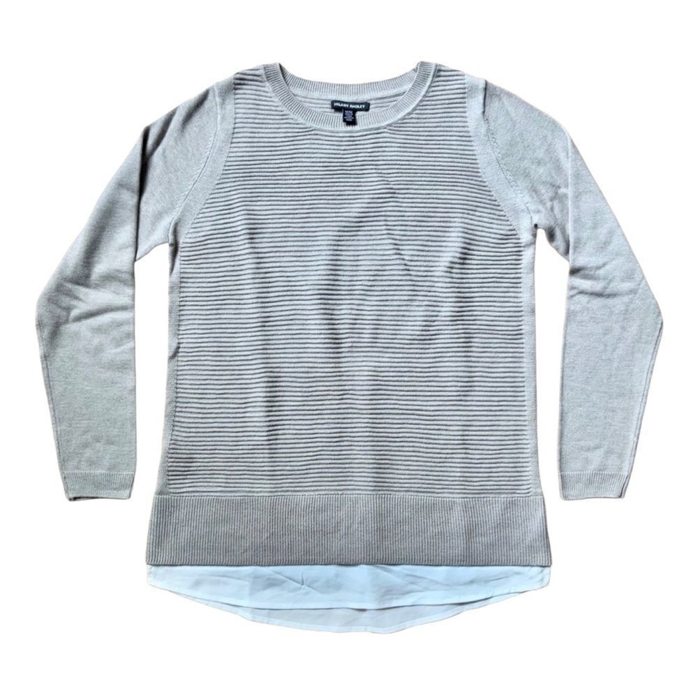 Hilary Radley lagenlook beige popover sweater M